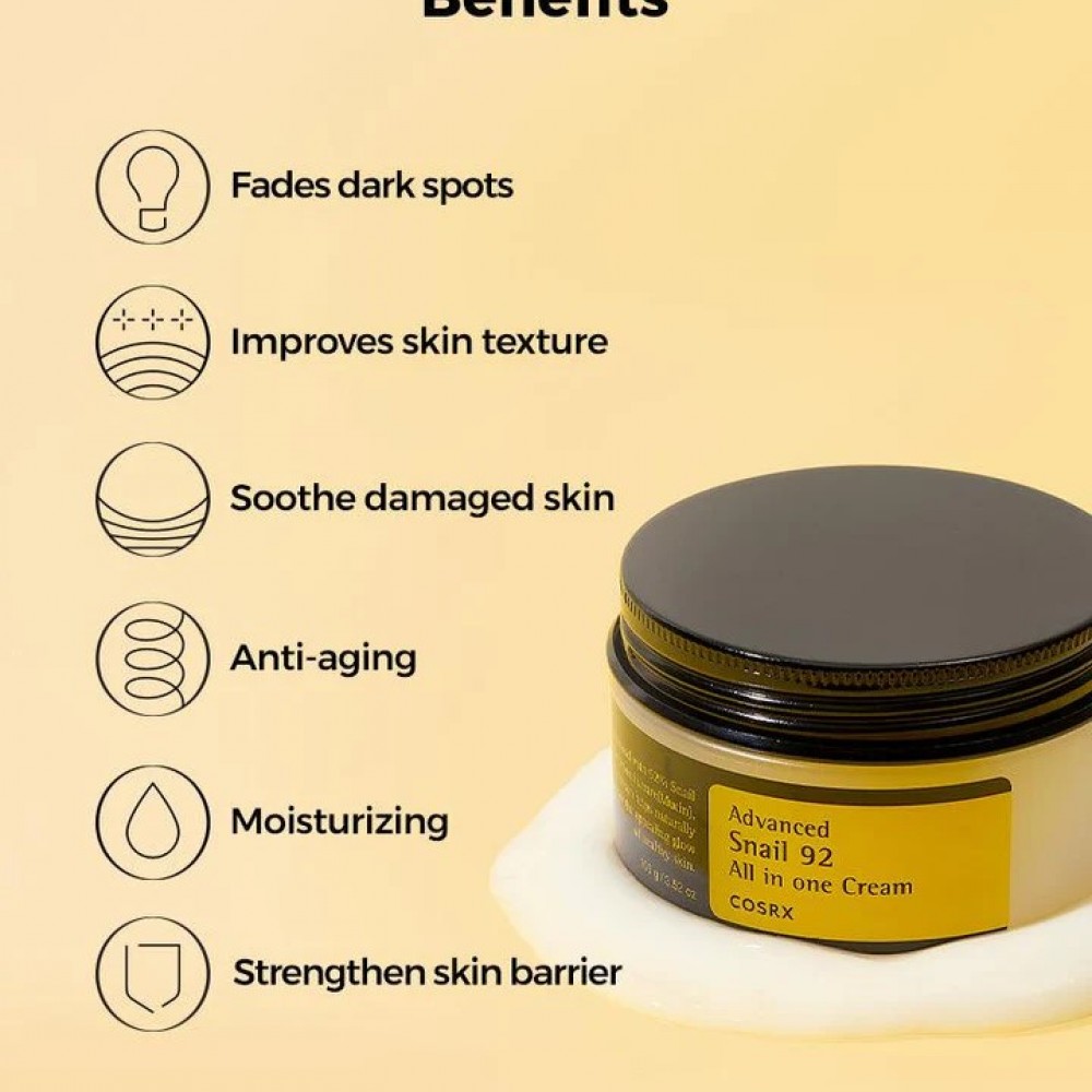 COSRX ADVANCED SNAIL 92 ALL IN ONE CREAM -  Κρέμα με βλεννίνη σαλιγκαριού