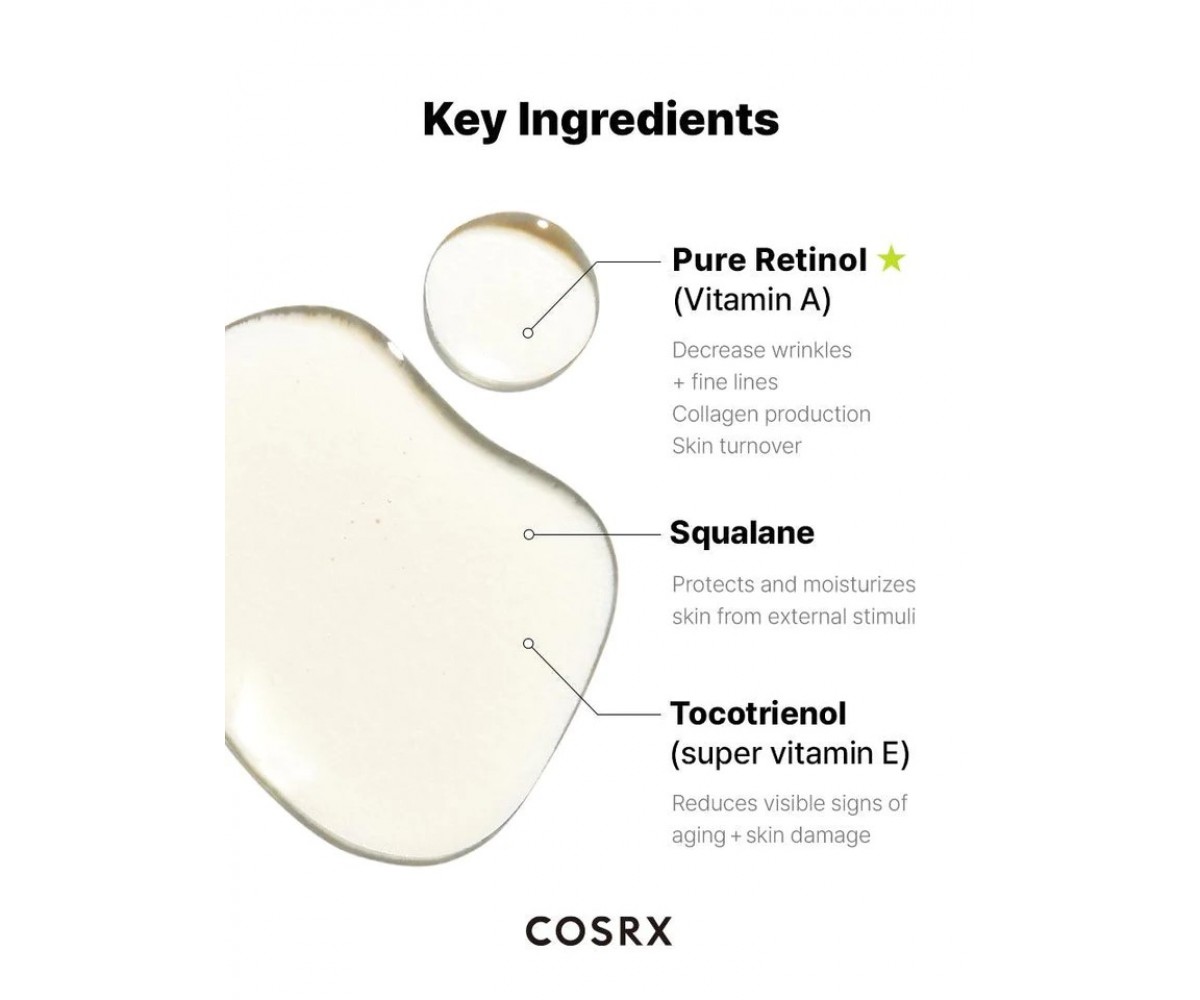 COSRX The Retinol 0.5 Oil - Έλαιο με ρετινόλη για αντιγήρανση και μείωση ρυτίδων