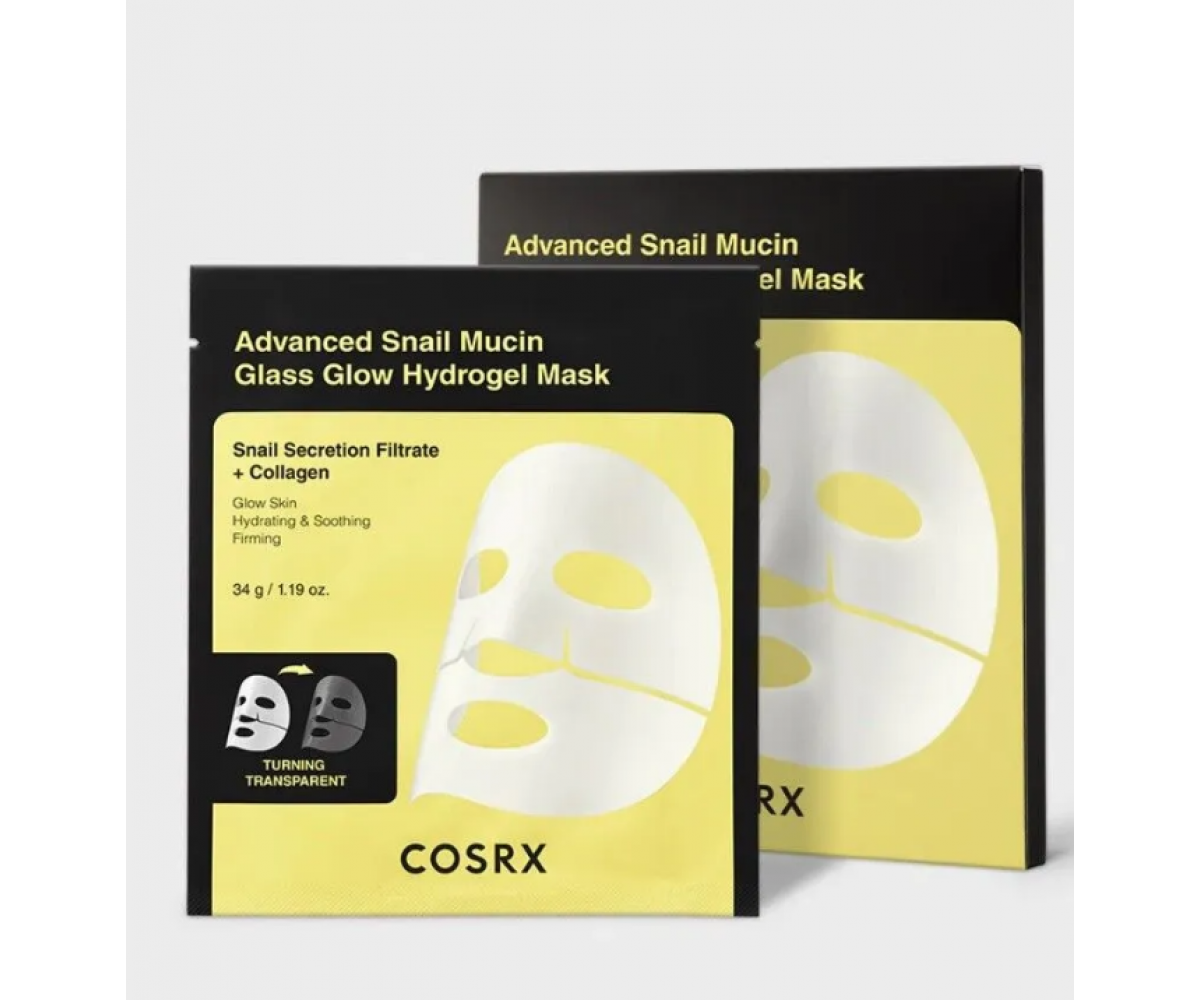 COSRX Advanced Snail Mucin Glass Glow Hydrogel Mask - Μάσκα υδρογέλης με εκχύλισμα σαλιγκαριού