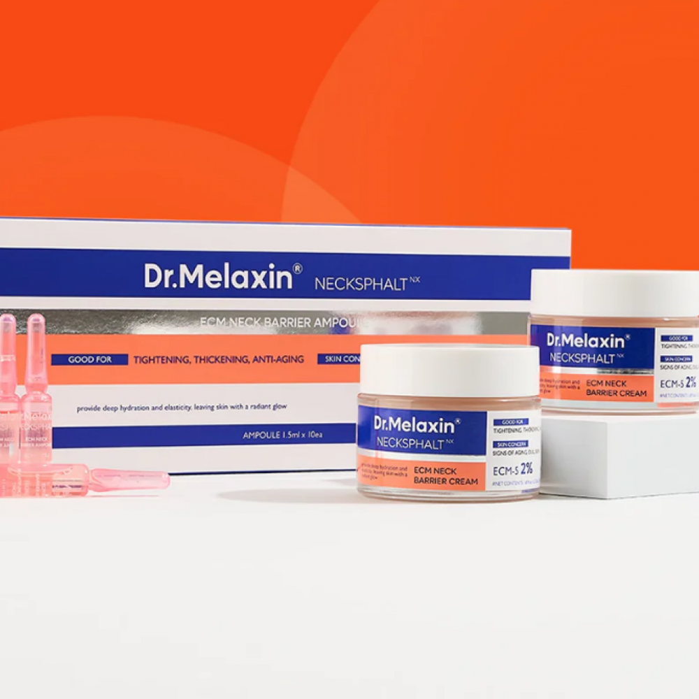 Dr. Melaxin Necksphalt ECM Ceramide Neck Cream 50g - Ανόρθωση και Γέμισμα των Ρυτίδων Λαιμού