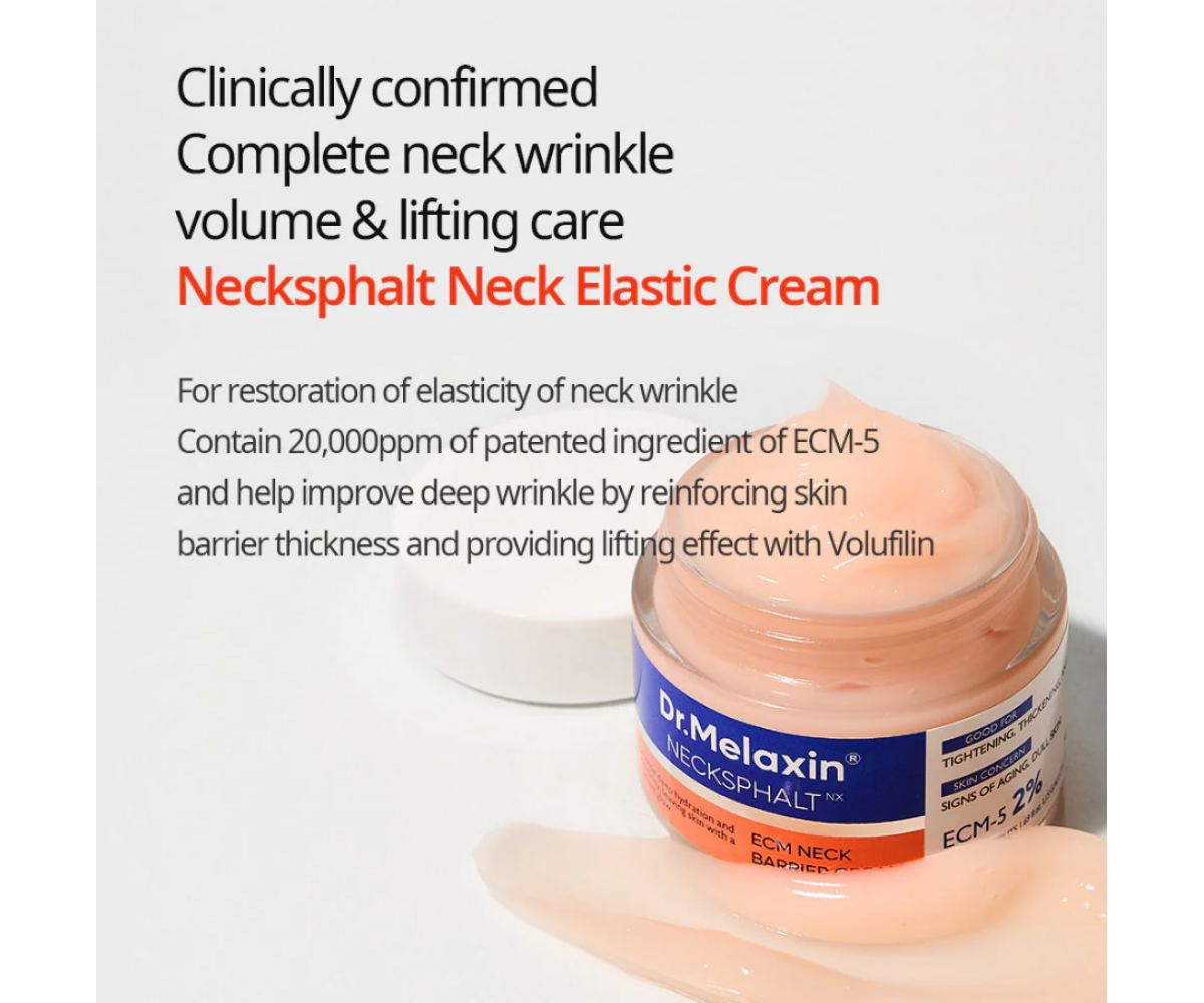 Dr. Melaxin Necksphalt - ECM Ceramide Neck Cream Dr. Melaxin Necksphalt ECM Ceramide Neck Cream για σύσφιξη και ρυτίδες λαιμού