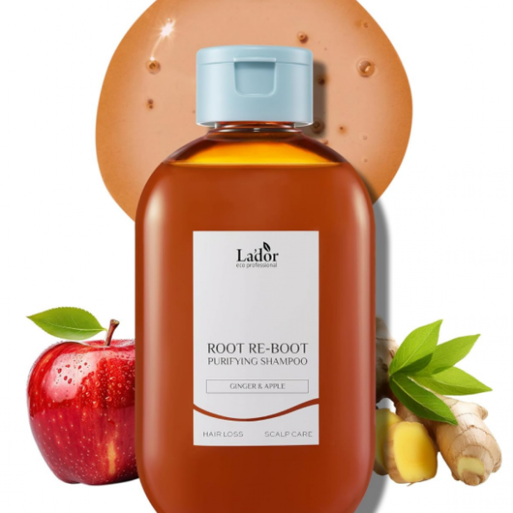 LADOR Root Re-boot Purifying Shampoo Ginger & Apple 300ml - Βαθύς Καθαρισμός και Αποτοξίνωση για Υγιή Μαλλιά