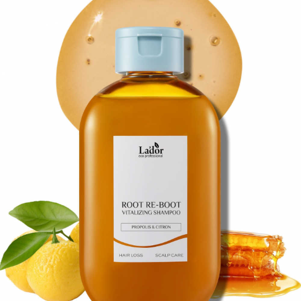 LADOR Root Re-Boot Vitalizing Shampoo (Propolis & Citron) 300ml - Αναζωογόνηση, Ενυδάτωση και Ενδυνάμωση από τη Ρίζα