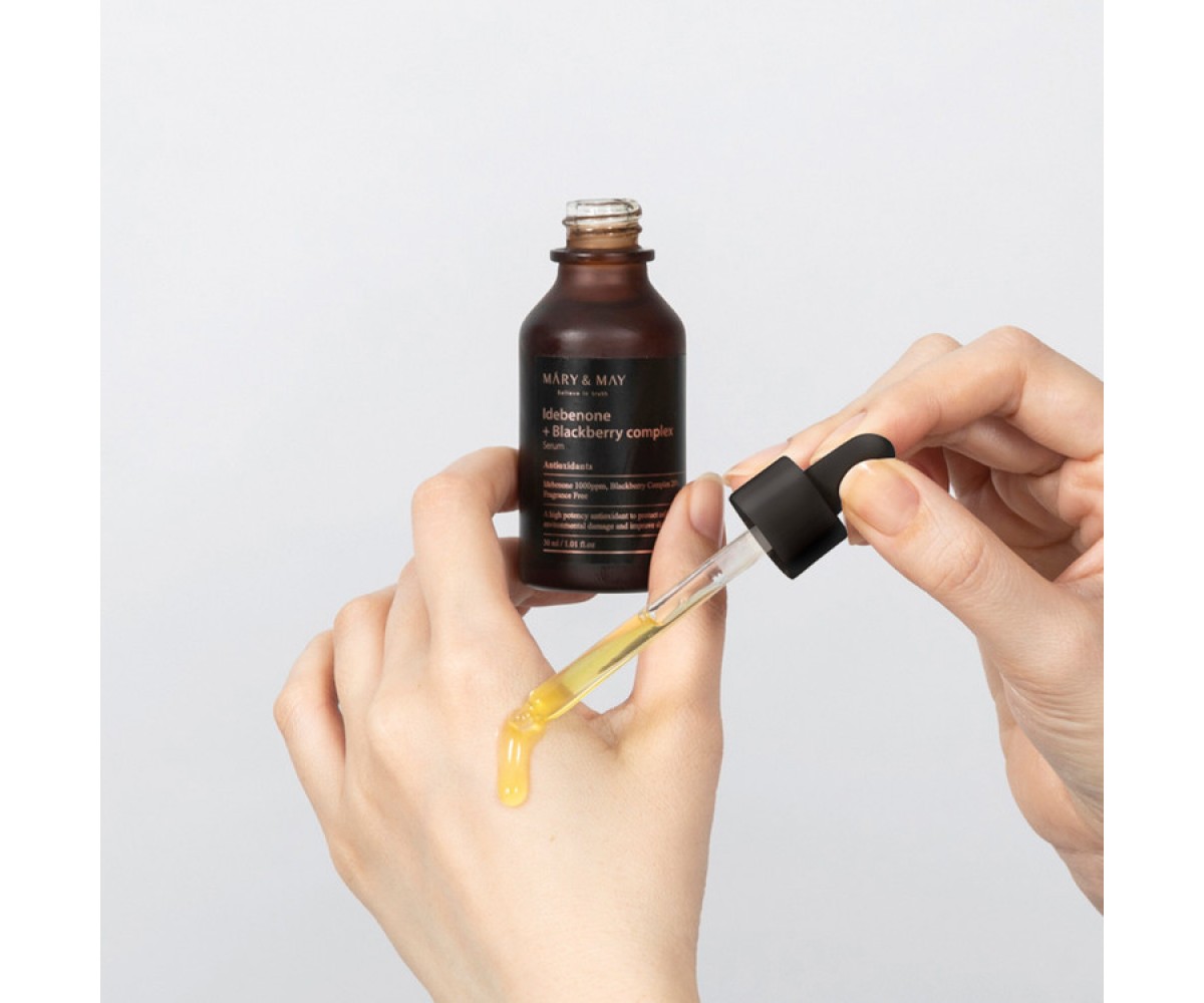 MARY & MAY Idebenone + Blackberry Serum – Αντιοξειδωτικός ορός για λάμψη και σύσφιξη