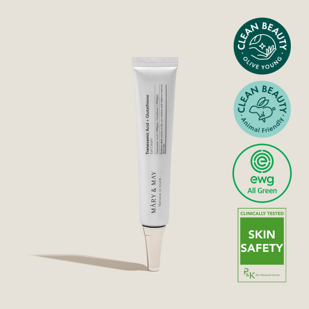 MARY & MAY Tranexamic Acid + Glutathione Eye Cream- Κρέμα ματιών για μαύρους κύκλους