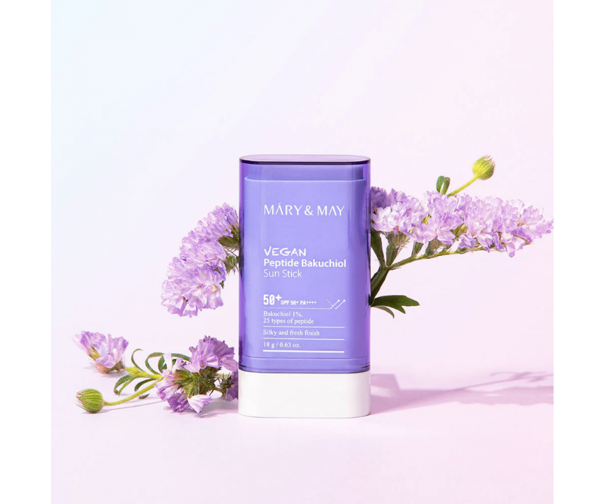 Mary & May Vegan Peptide Bakuchiol Sun Stick SPF50+ για προστασία και αντιγήρανση