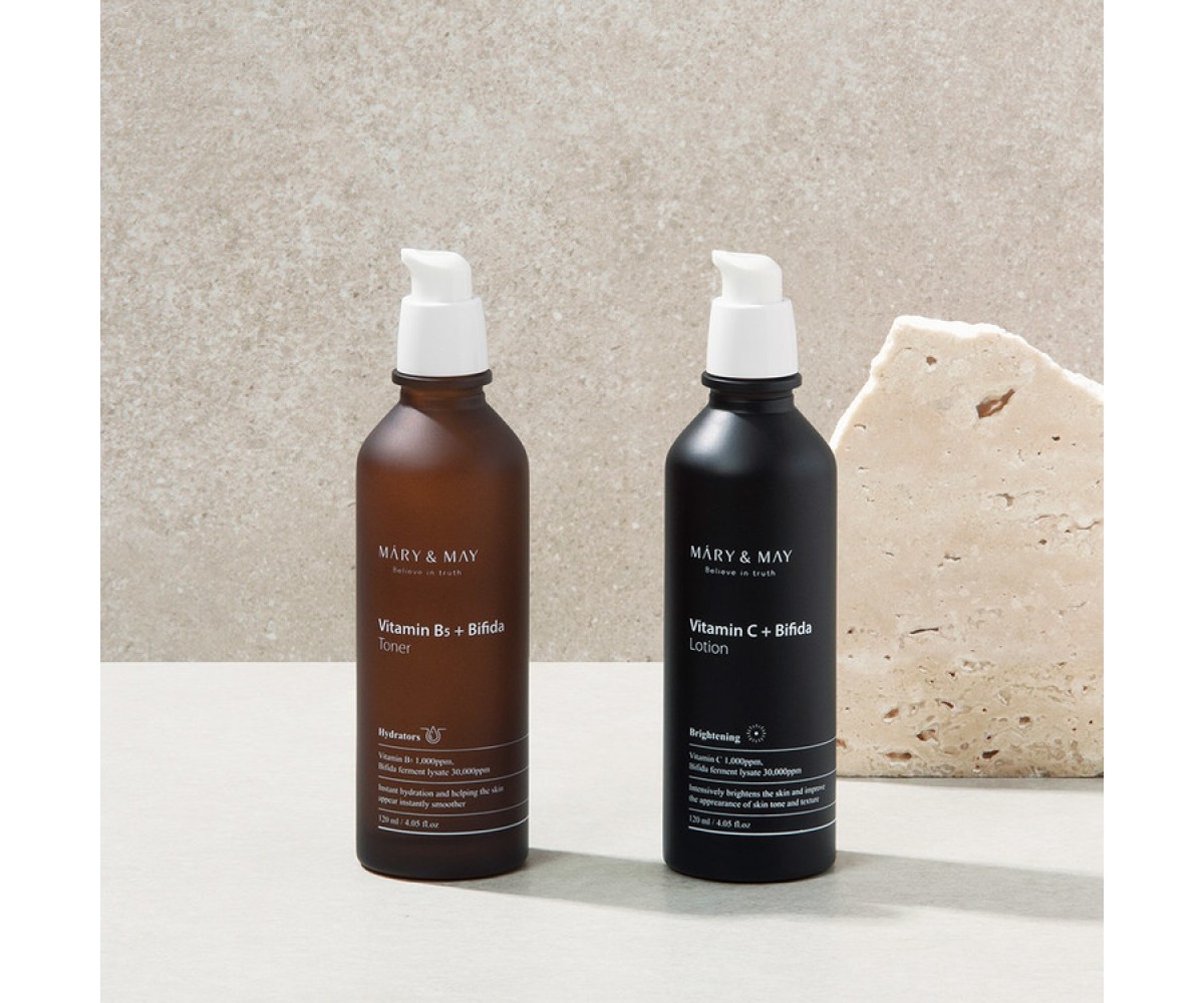 MARY & MAY Vitamin C + Bifida Toner – Τονωτική λοσιόν για λάμψη και ενυδάτωση