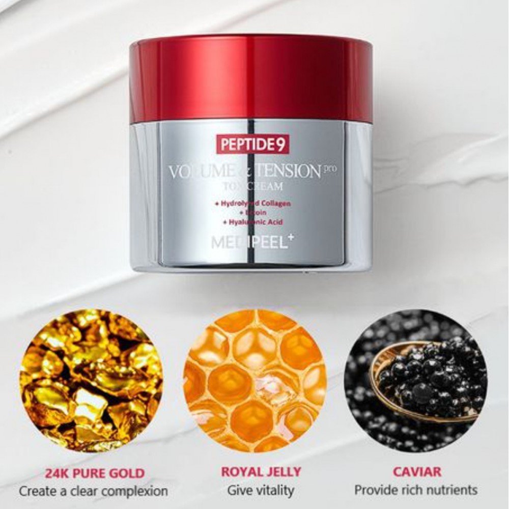 MEDIPEEL Peptide 9 Volume & Tension Tox Cream Pro 50g – Κρέμα Αντιγήρανσης με 9 Πεπτίδια & Υαλουρονικό