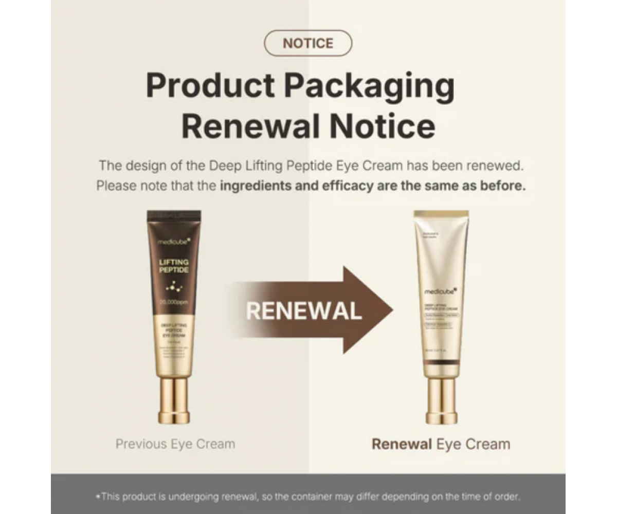 Medicube Deep Lifting Peptide Eye Cream κρέμα ματιών για ανόρθωση, σύσφιξη και μείωση ρυτίδων