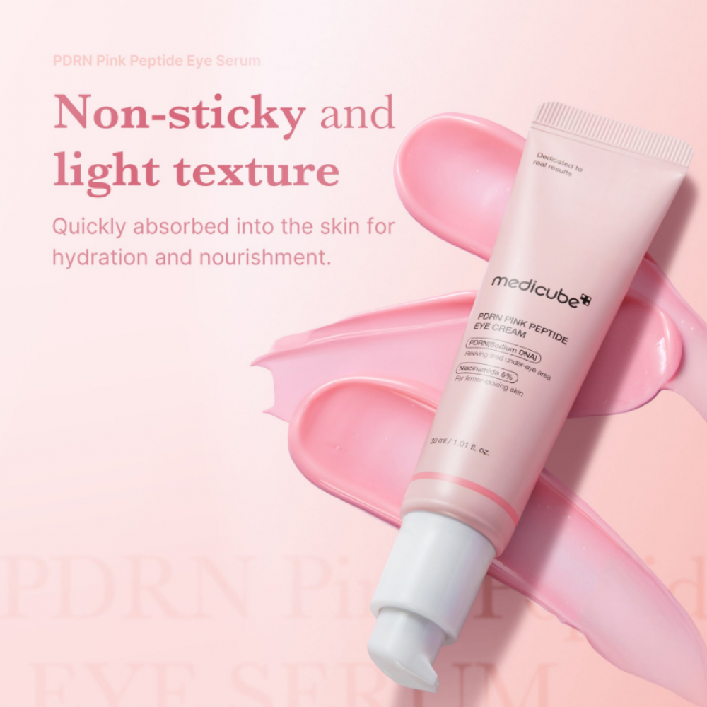MEDICUBE PDRN Pink Peptide Eye Cream 30ml – Κρέμα Ματιών για Σύσφιξη, Λάμψη & Αντιγήρανση