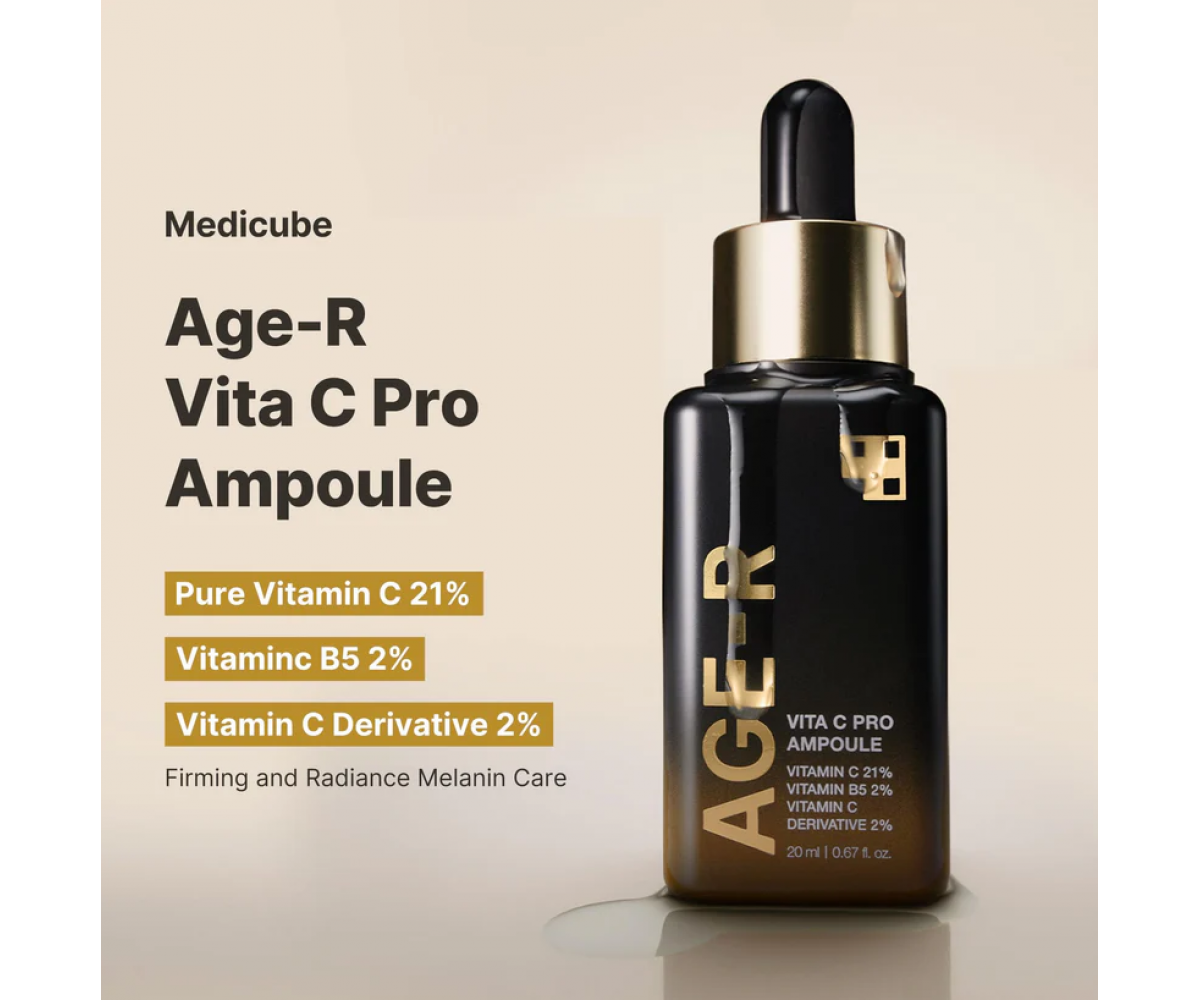Medicube Age-R Vita C Pro Ampoule ορός προσώπου με 21 % καθαρή βιταμίνη C για λάμψη και αντιγήρανση