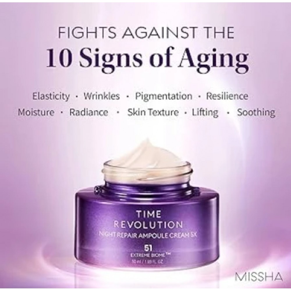 MISSHA Time Revolution Night Repair Ampoule Cream 5X 50ml – Κρέμα Νύχτας Επανόρθωσης & Αντιγήρανσης MISSHA Time Revolution Night Repair Ampoule Cream 5X 50ml – Κρέμα Νύχτας Επανόρθωσης & Αντιγήρανσης