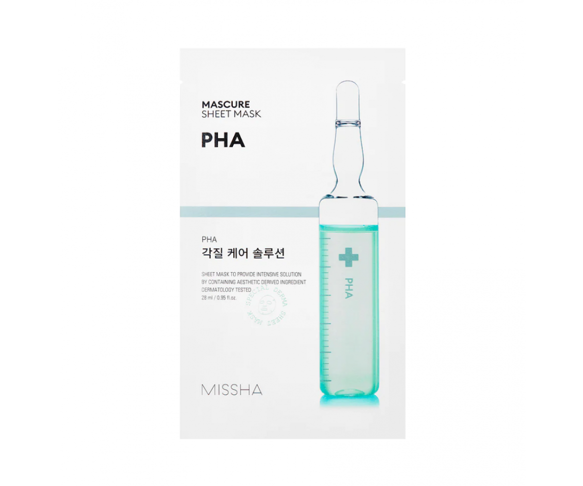 MISSHA MASCURE  PHA SHEET MASK- Μάσκα με πολύ-υδροξέα