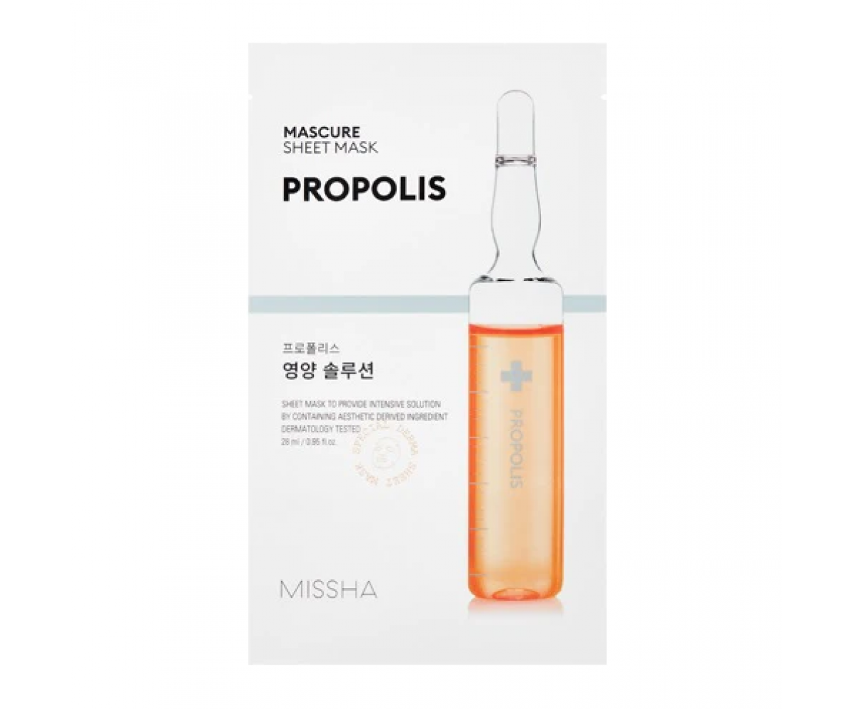 MISSHA MASCURE  NUTRITION PROPOLIS SHEET MASK- Μάσκα με Πρόπολη