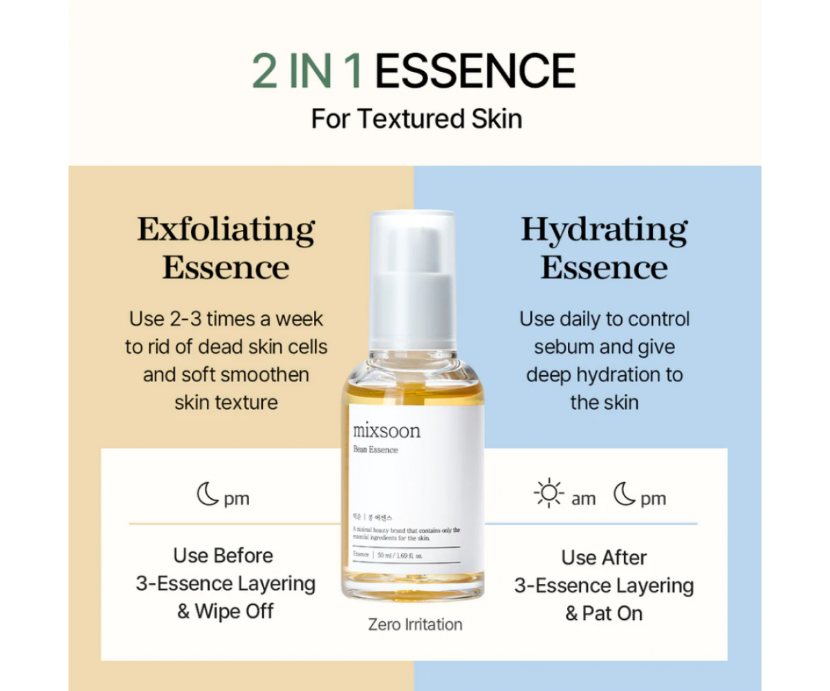 MIXSOON Bean Essence – Essence απολέπισης και ενυδάτωσης