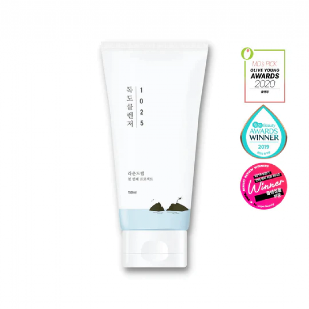 ROUND LAB 1025 Dokdo Cleanser 150ml – Ήπιος Αφρός Καθαρισμού με Deep Sea Water & Υαλουρονικό