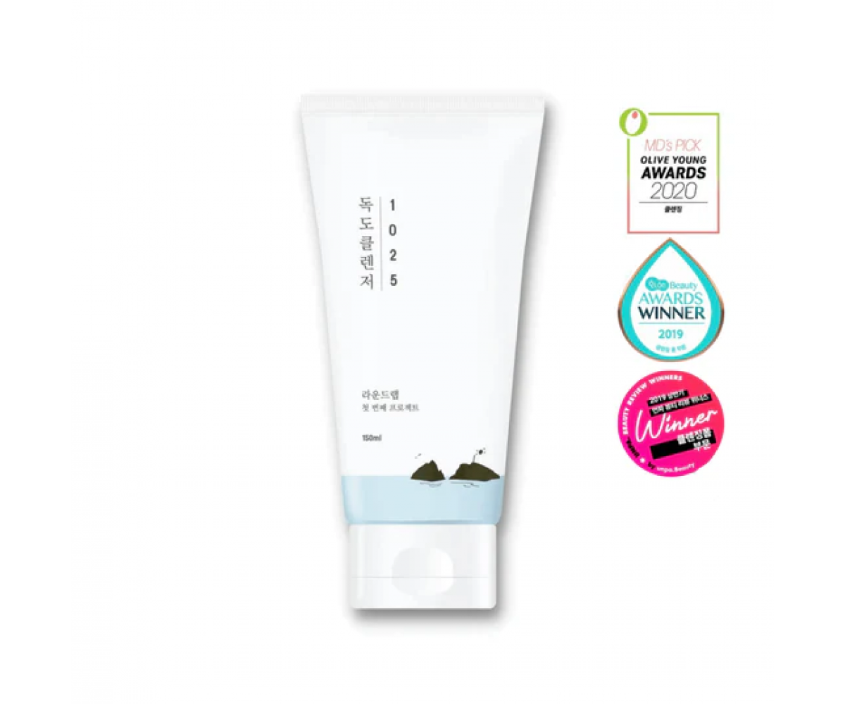 Round Lab 1025 Dokdo Cleanser αφρός καθαρισμού προσώπου με Deep Sea Water και υαλουρονικό οξύ