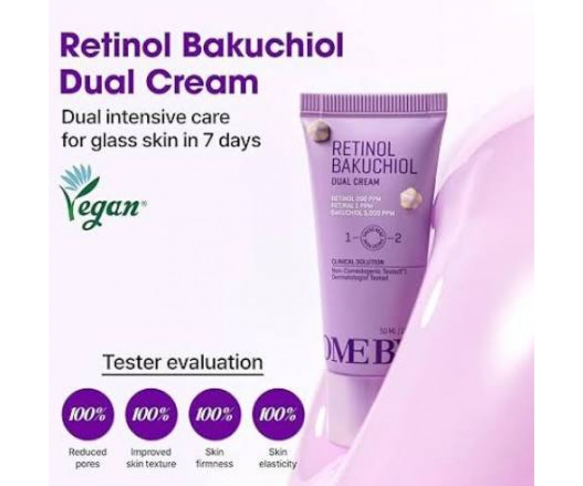 SOME BY MI Retinol Bakuchiol Dual Cream 50ml με Retinol, Retinal, Bakuchiol και πεπτίδια για λεία υφή, πόρους, ελαστικότητα και αντιγήρανση. SOME BY MI Retinol Bakuchiol Dual Cream 50ml κρέμα με ρετινόλη και bakuchiol