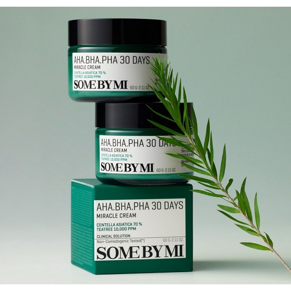 SOME BY MI AHA-BHA-PHA 30 Days Miracle Cream 60ml - Ιδανικό για Ακμή, Λιπαρότητα και Ανώμαλη Υφή Δέρματος