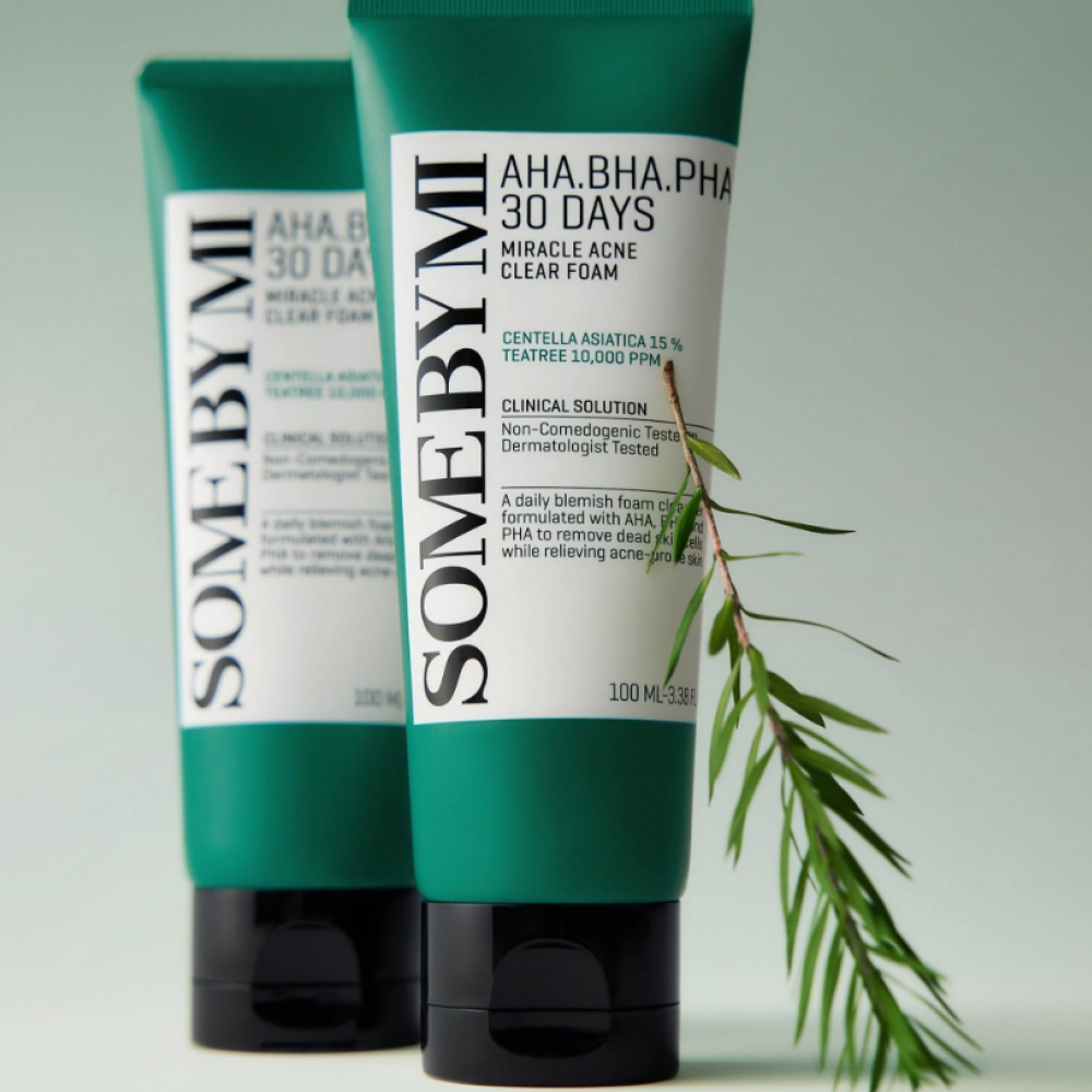 SOME BY MI AHA-BHA-PHA Miracle Acne Clear Foam 100ml - Ιδανικό για Λιπαρό, Ακνεϊκό και Μικτό Δέρμα με Μαύρα Στίγματα και Σπυράκια