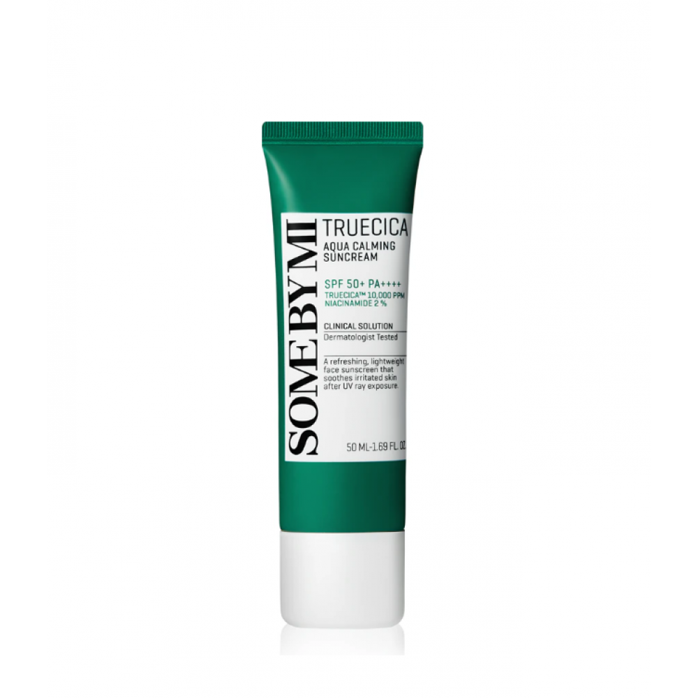 SOME BY MI Truecica Aqua Calming Suncream SPF50+ PA++++ 50ml - Καταπραϋντικό αντηλιακό προσώπου με Truecica και Νιασιναμίδη