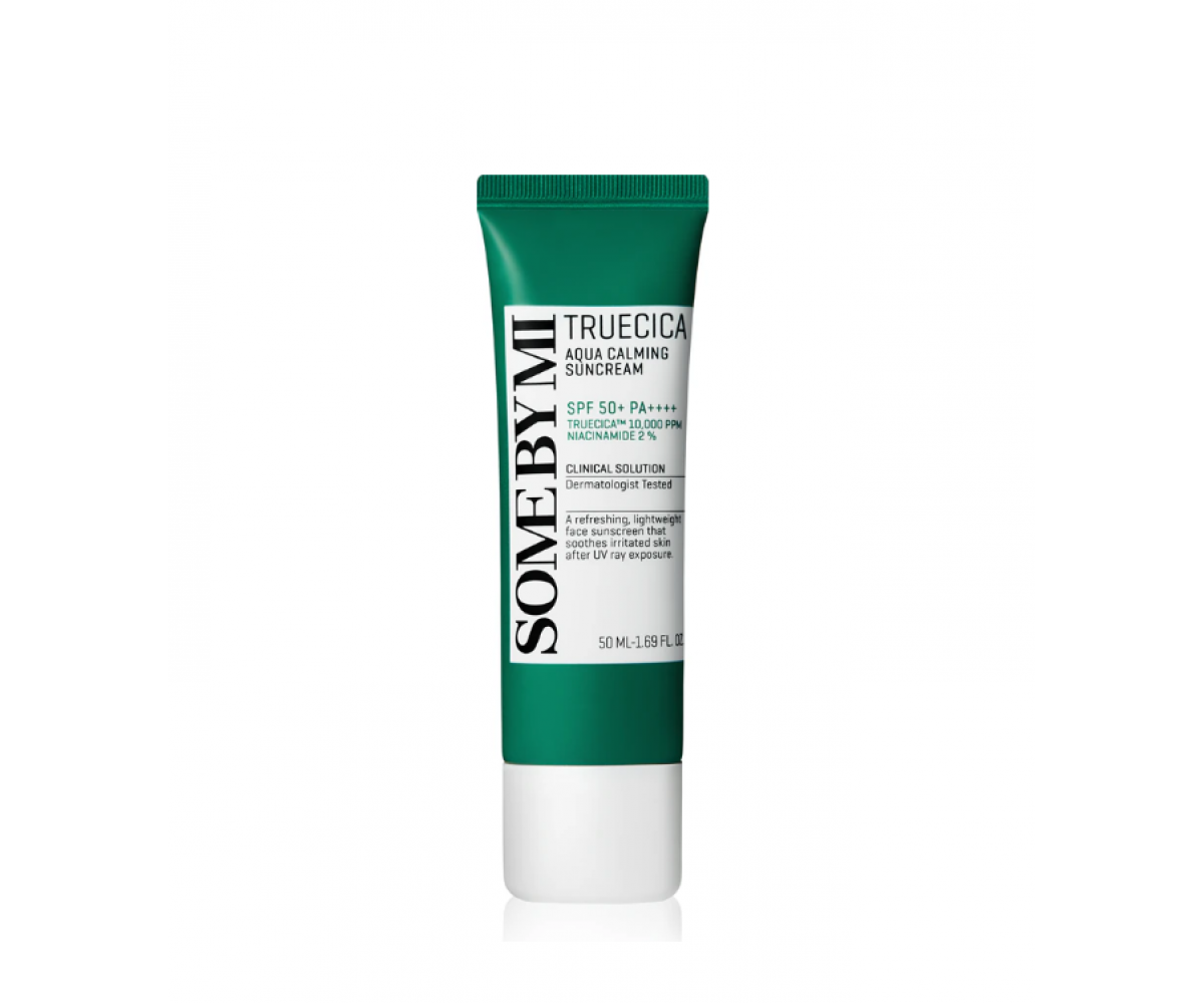 Some By Mi AHA-BHA-PHA Truecica Aqua Calming Suncream αντηλιακό με νιασιναμίδη