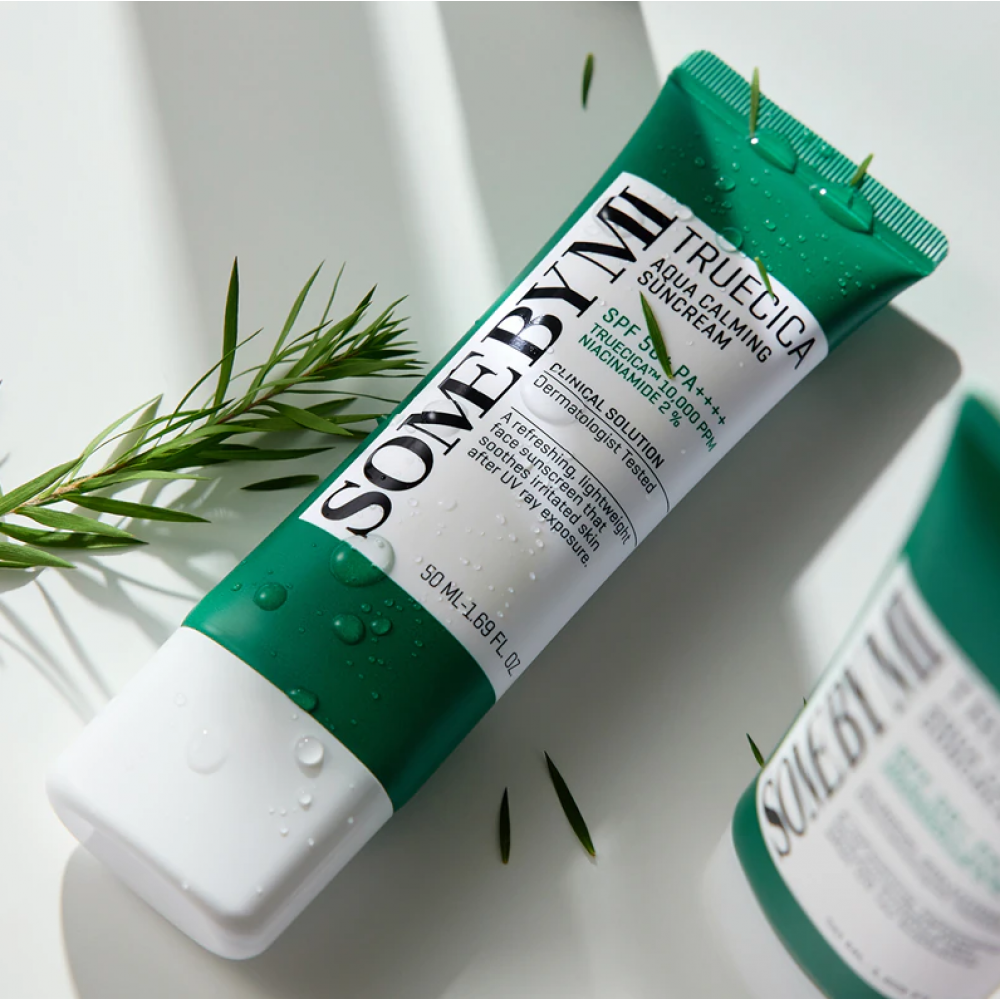 SOME BY MI Truecica Aqua Calming Suncream SPF50+ PA++++ 50ml - Καταπραϋντικό αντηλιακό προσώπου με Truecica και Νιασιναμίδη SOME BY MI Truecica Aqua Calming Suncream SPF50+ PA++++ 50ml - Καταπραϋντικό αντηλιακό προσώπου με Truecica και Νιασιναμίδη