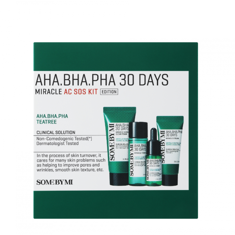 SOME BY MI AHA-BHA Miracle AC SOS Kit - Σετ Mini συσκευασίες ολοκληρωμένης σειράς για προβληματικό δέρμα